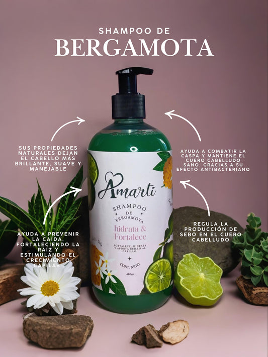 Shampoo de Bergamota AMARTI Anti-Caída y Estimulante de Crecimiento | Fortalecimiento