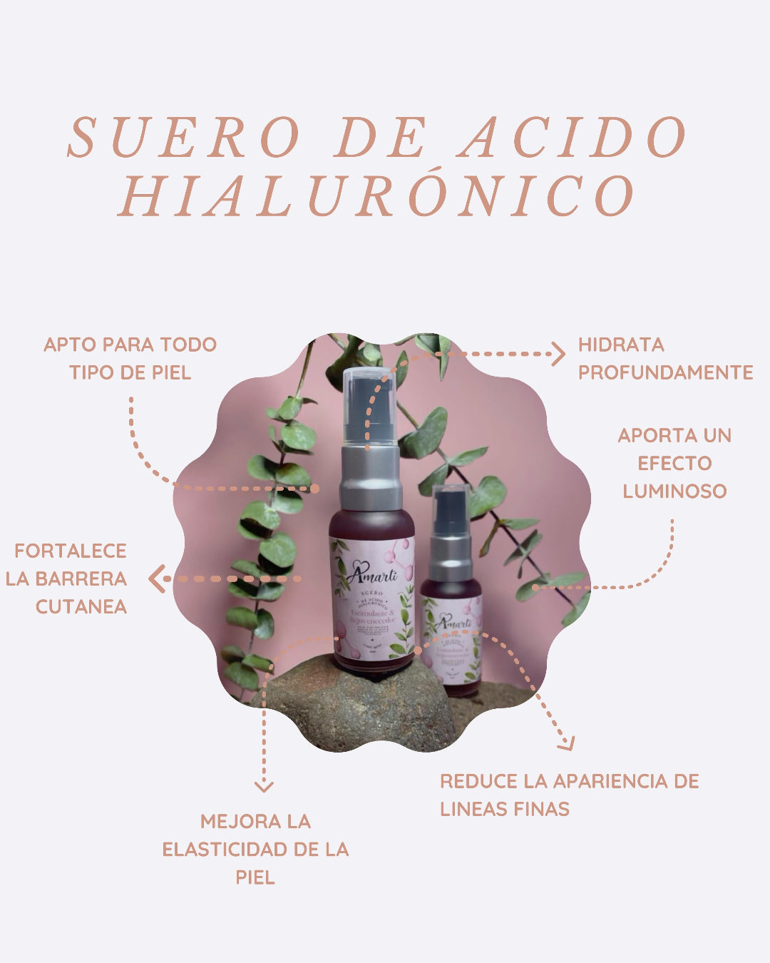 Suero Facial de Ácido Hialurónico AMARTI | Hidratación Profunda y Efecto Relleno Anti-Edad