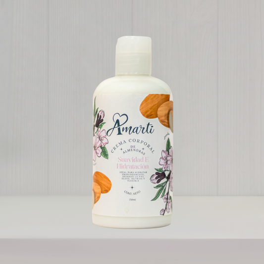 Crema Corporal de Almendras 250ml AMARTI | Hidratación Profunda y Elasticidad para Piel Seca