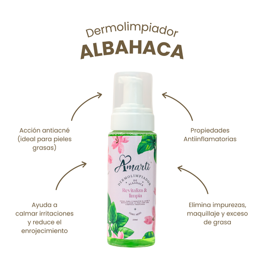 Dermolimpiador de Albahaca 250ml AMARTI | Purificante para Piel Grasa y Acné