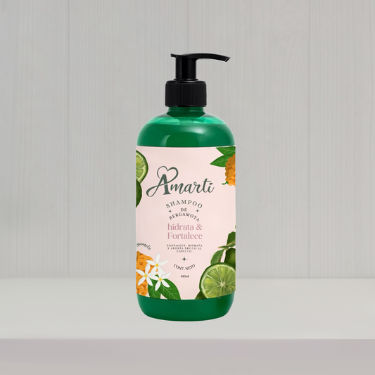 Shampoo de Bergamota y Cola de Caballo AMARTI Anti-Caída y Estimulante de Crecimiento | Fortalecimiento