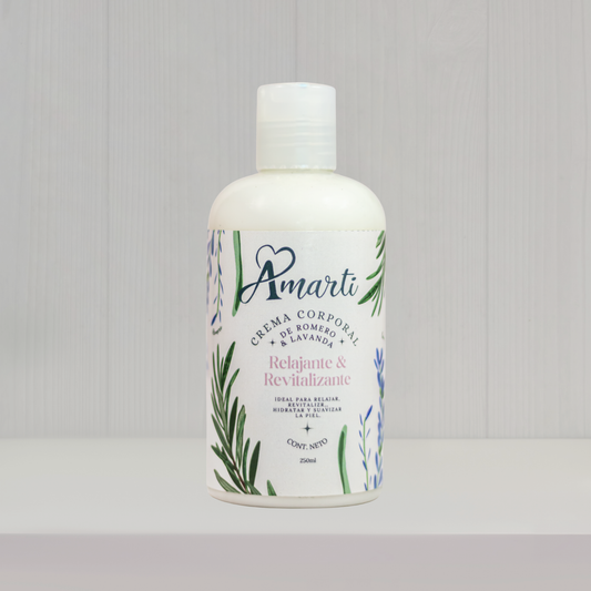 Crema Corporal Relajante de Lavanda y Romero AMARTI | Hidratación y Bienestar