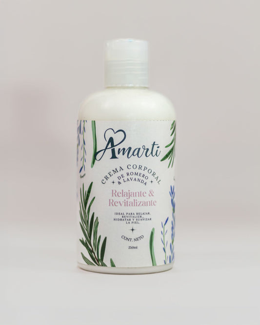Crema Corporal Relajante de Lavanda y Romero AMARTI | Hidratación y Bienestar
