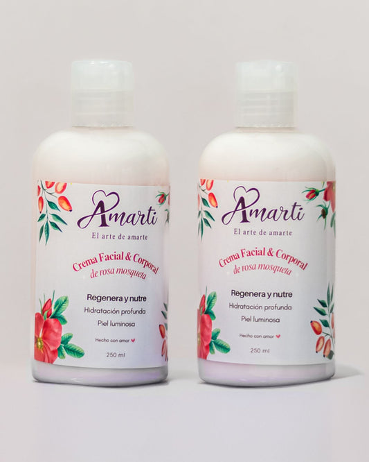 Crema Facial Antiedad Rosa Mosqueta | Regeneradora, Anti-Manchas y Líneas de Expresión | AMARTI