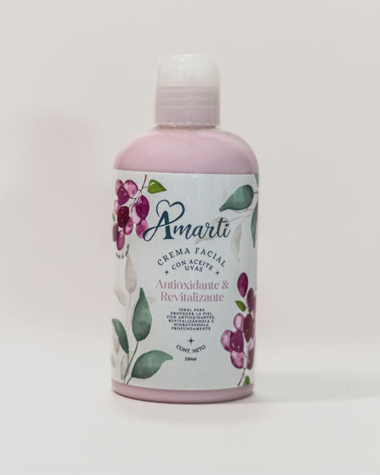 Crema Facial Antioxidante de Aceite de Uvas AMARTI | Antiedad, Firmeza y Protección contra Radicales Libres