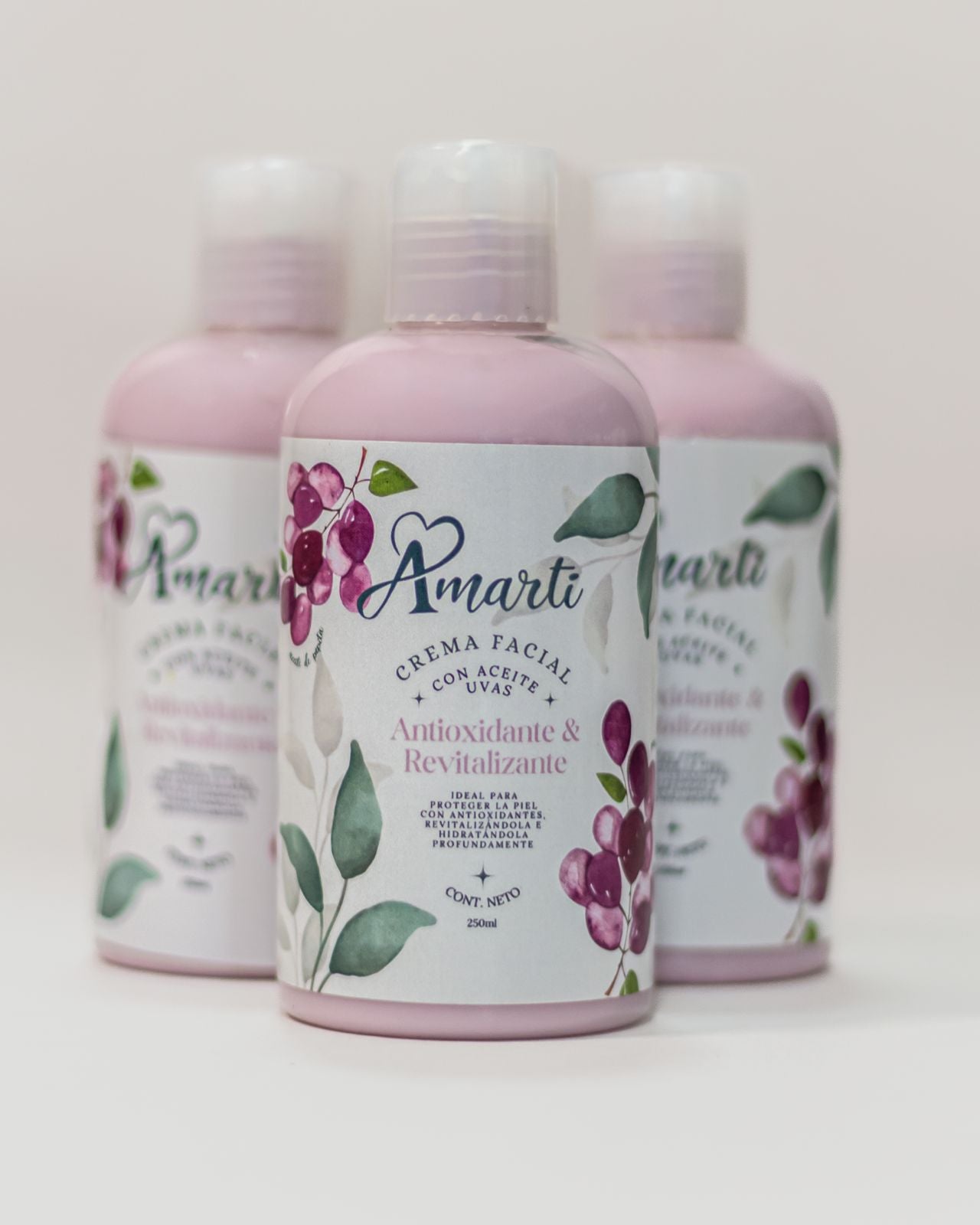 Crema Facial Antioxidante de Aceite de Uvas AMARTI | Antiedad, Firmeza y Protección contra Radicales Libres