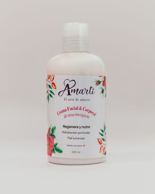 Crema Facial Antiedad Rosa Mosqueta | Regeneradora, Anti-Manchas y Líneas de Expresión | AMARTI