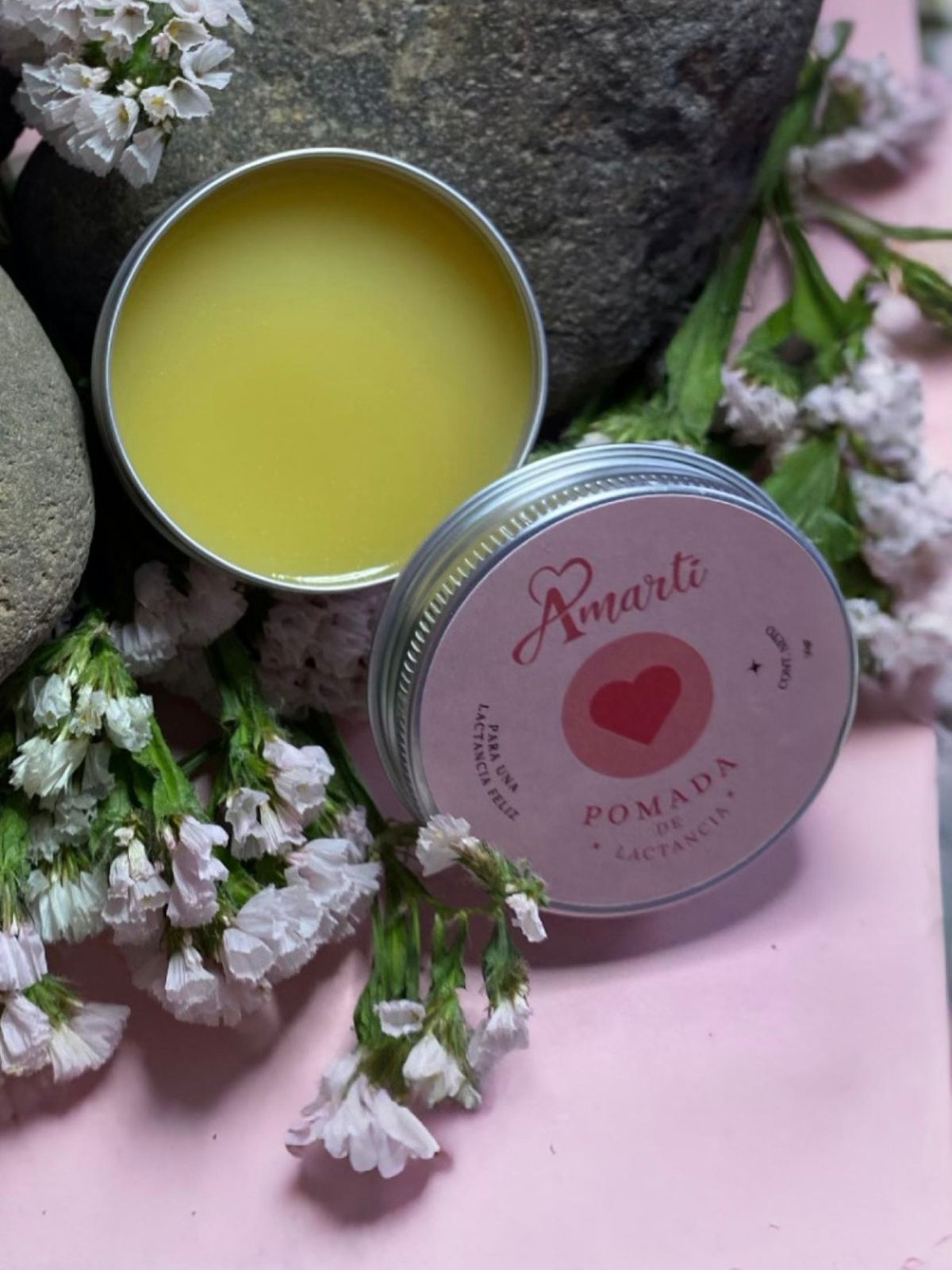 Pomada de Lactancia AMARTI | Alivio Rápido para Pezones Agrietados | Segura para el Bebé