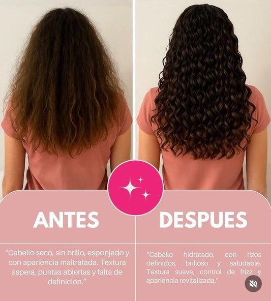Amarti Kit Cabello Rizado - Shampoo de Bergamota + Crema para Peinar de Karité | Cabello Rizado, Esponjado o Poca Definición